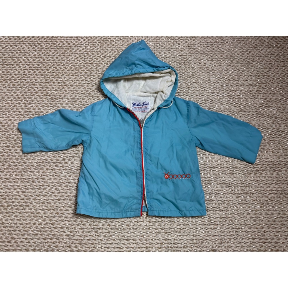 Vintage Weather Tamer Kids toddler 80's 90's Y2K  Hooded Jacket Caterpillar 2T